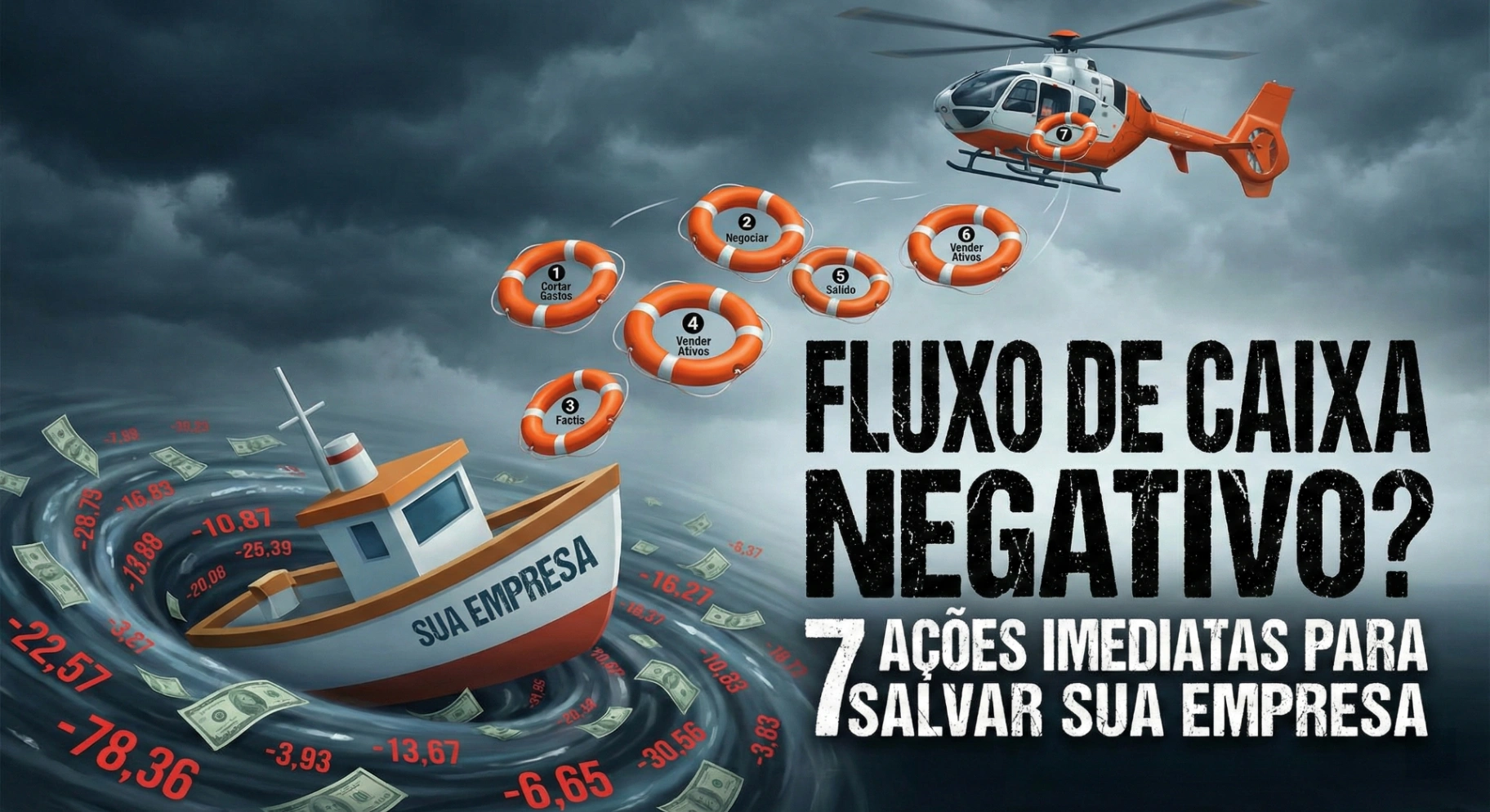Fluxo de Caixa Negativo? 7 Ações Imediatas para Salvar a sua Empresa